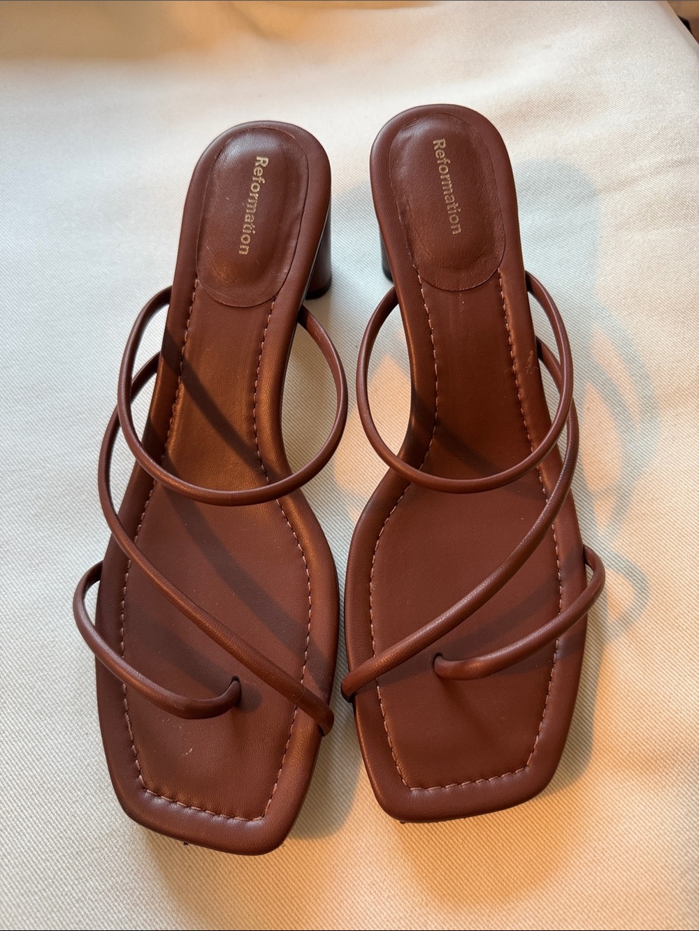 Brown Reformation Suzy Heeled Sandal - Picture 5 of 12